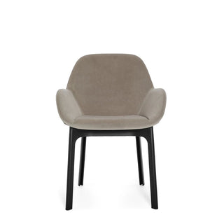Kartell Clap armchair in Aquaclean fabric with black structure Buy on Shopdecor KARTELL collections