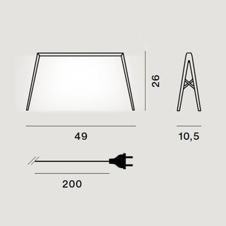 Foscarini Bridge 1 LED table lamp 49 cm. Buy on Shopdecor FOSCARINI collections