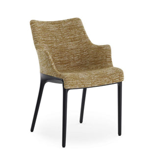Kartell Eleganza Nia armchair in Melange fabric with black structure Kartell Melange 4 Mustard - Buy now on ShopDecor - Discover the best products by KARTELL design
