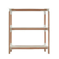 Magis Steelwood Shelving System bookshelf 1 module beech with 3 white shelves Buy on Shopdecor MAGIS collections