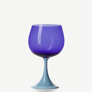 Nason Moretti Burlesque bourgogne red wine chalice light blue and blue Buy on Shopdecor NASON MORETTI collections