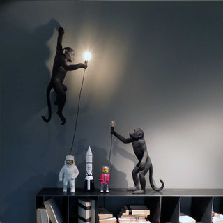 Seletti Monkey Lamp Hanging Left Hand wall lamp black Buy on Shopdecor SELETTI collections