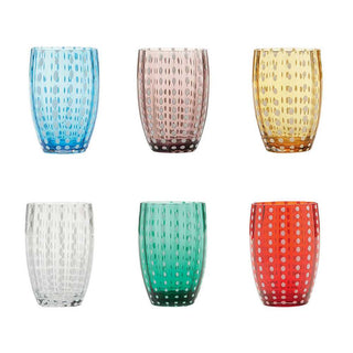 Zafferano Perle Set 6 tumblers in 6 different colours Buy on Shopdecor ZAFFERANO collections